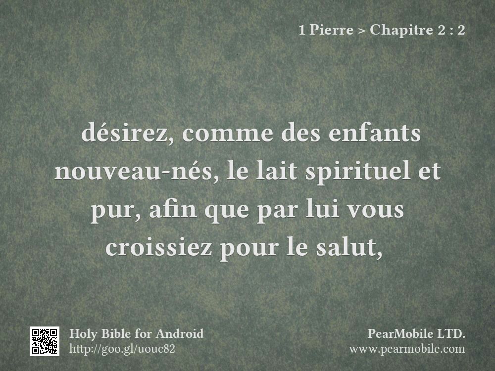 1 Pierre, Chapitre 2:2